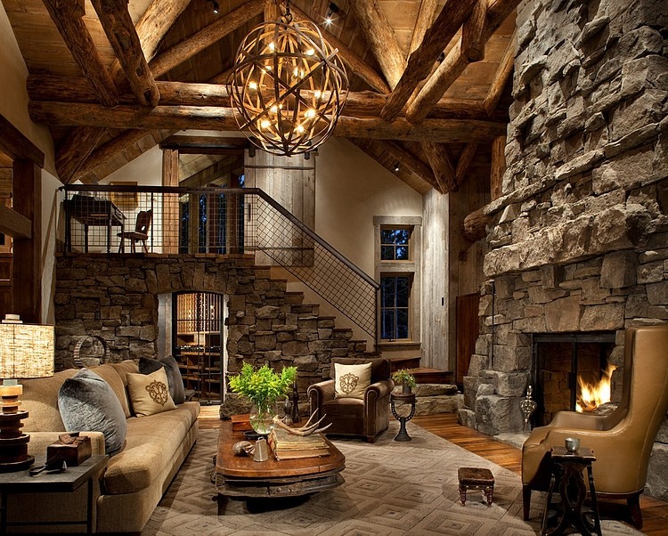 living rustic rustik decor rooms interior mountain designs beautyharmonylife peace interiors source luxury industrial modern times