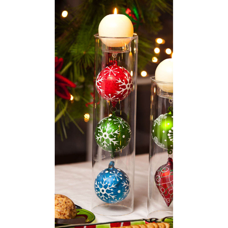 candle christmas holders holder ornaments glass holiday beautyharmonylife zodax