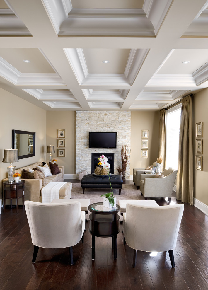 Decorating Ideas For Living Room With Ceiling Beams - Painted Ceiling Beams Ideas