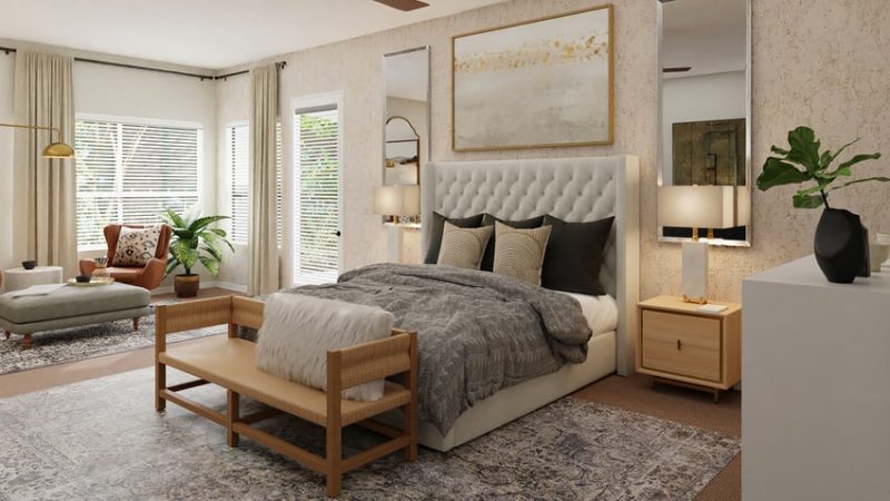 How to Furnish a Large Bedroom Space